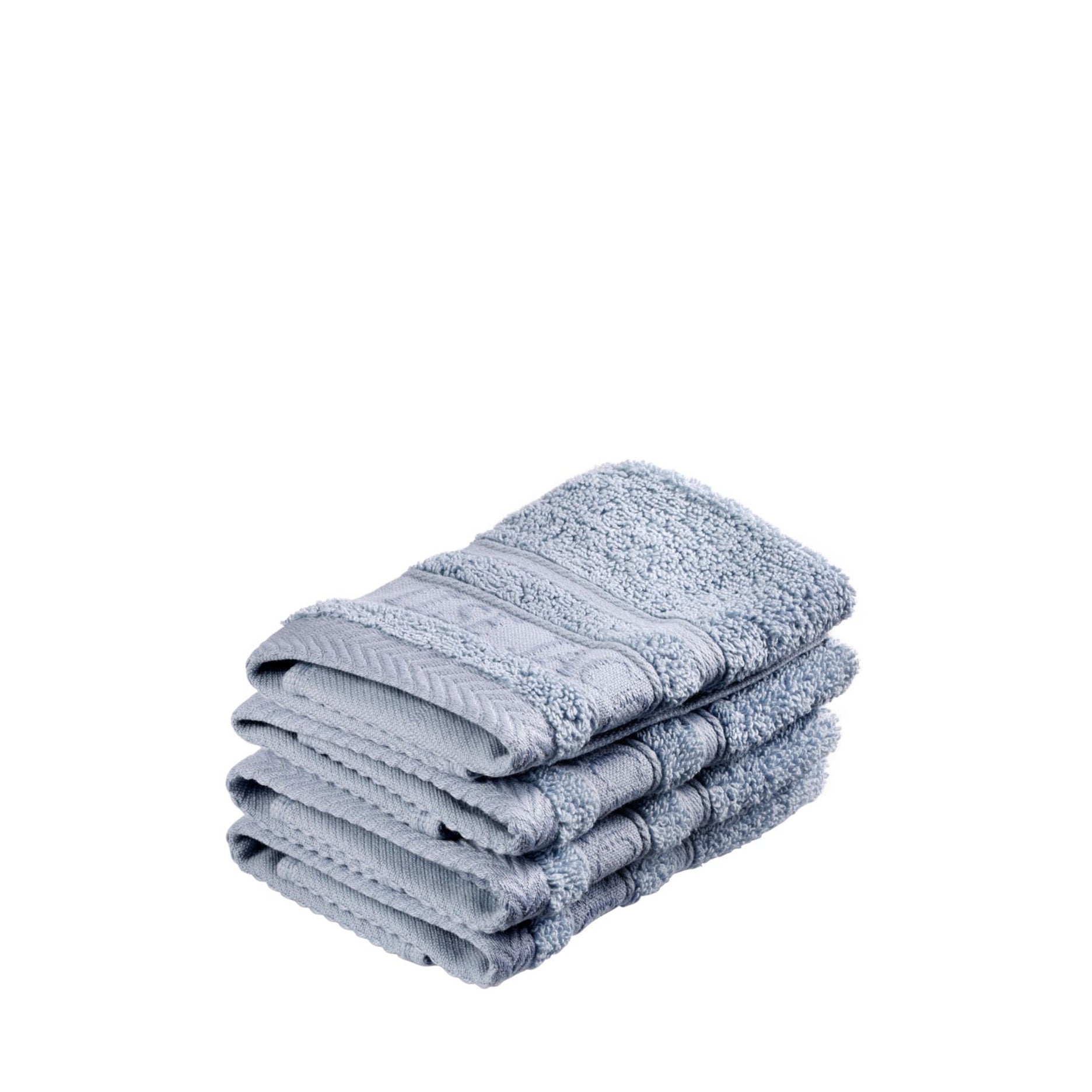 Vaskeklud 4 stk 30x30 cm støvet blå